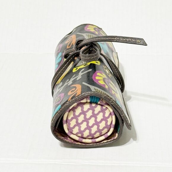 Fossil Key Per Travel Cosmetic Roll Up Bag Wallet Bird Y2K Jewelry Organizer - Picture 2 of 11